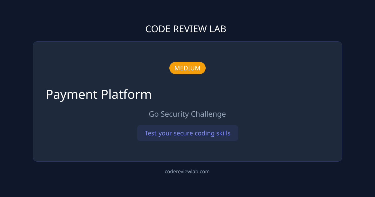 Payment Platform | MEDIUM Go Challenge